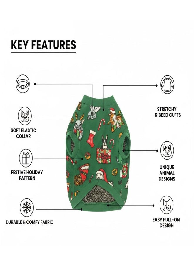 PET FUN Velvet Dog Sweater for All Dogs & Cats | Soft, Warm Winter Pet Pullover | Cute Pet Apparel Outfit Clothes for Puppy, Chihuahua, Yorkie, All Breeds - 1Pcs Random Colour & Design (L - 18 No.) - Image 4